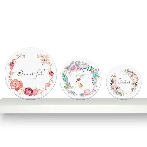 Vista 5 de Hoja de plexiglás de 1/4" - Círculo acrílico transparente de 13" de diámetro, disco para pastel, para mesa, fondo