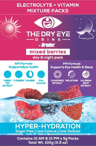 Vista 29 de l Hidratación definitiva para ojos secos l Paquetes de electrolitos en polvo sin azúcar l Mezclado con vitaminas, té verde, cúrcuma, taurina y DHA l