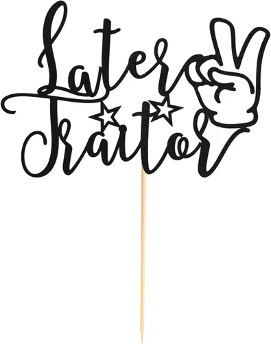 Vista 6 de Later Traitor - Decoración para tartas, trasladarse, cambiar de trabajo, jubilación, oficina de último día, decoración de fiesta de despedida