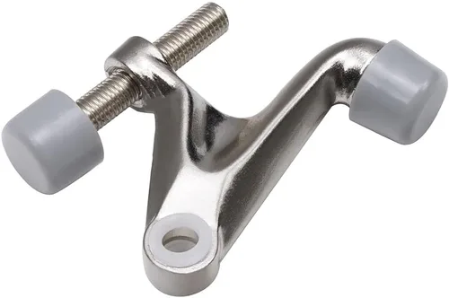 Vista 9 de Paquete de 2 topes de puerta con pasador de bisagra, ajustable y resistente de níquel cepillado de 2-3/8 x 15/16, práctico tapón de puerta