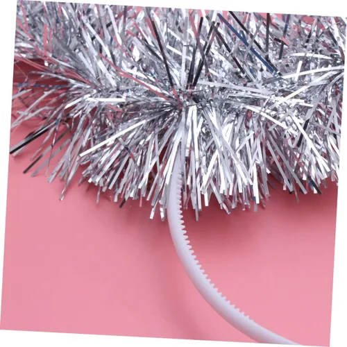 Vista 9 de CALLARON 2pcs Tinsel Hair Band Costumes for Girls Hair Bands for Womens Hair Angel Hair Band White Headband Girl Outfit Tinsel Headband Easter Party