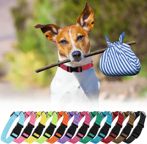 Vista 7 de Buryeah 12 collares de perro a granel para cachorros, de nailon ajustable para perros pequeños y medianos con hebilla de seguridad para perros