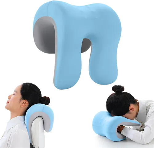 Vista 10 de chislim Soporte de cuello para silla de oficina, almohada de escritorio de espuma viscoelástica para siesta, funda lavable, se adapta a la mayoría