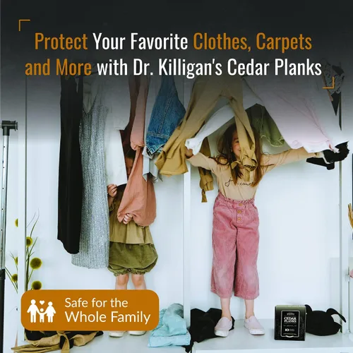 Vista 5 de Dr. Killigan's Tablones de madera de cedro, bloques de cedro para almacenamiento de ropa, gran alternativa a las bolas de polilla para armario