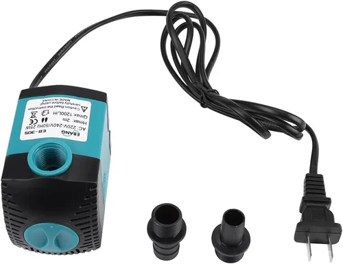 Vista 7 de Sumergible ultra silencioso, 3W-25W 220-240V 200L/H-1200L/H 1.6 ft-6.6 ft fuente, filtro sin peces, para peces de acuario, fuentes, agua que fluye