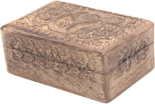 Vista 17 de KayJayStyles - Caja de almacenamiento de madera para la joyería, tallada a mano