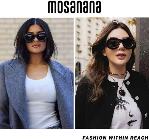 Vista 3 de mosanana Gafas de sol ovaladas infladas para mujer, modelo KAIA
