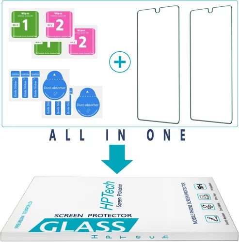 Vista 7 de Protector de pantalla de vidrio templado diseñado para Samsung Galaxy A13 5G, fácil instalación, sin burbujas, compatible con fundas