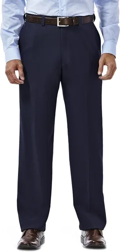 Vista 15 de Haggar E-CLO Repreve Stria - Pantalón de vestir con frente plano para hombre Negro