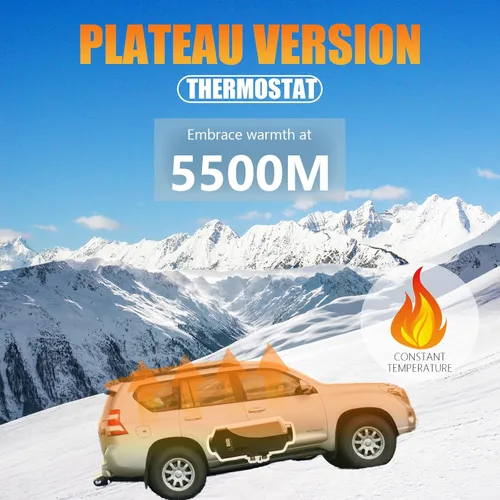 Vista 4 de WAYSKA - Calentador de aire diésel de 12 V, 1.3 galones, 2 kW, silenciador, calentador de estacionamiento diésel con termostato LCD y control remoto