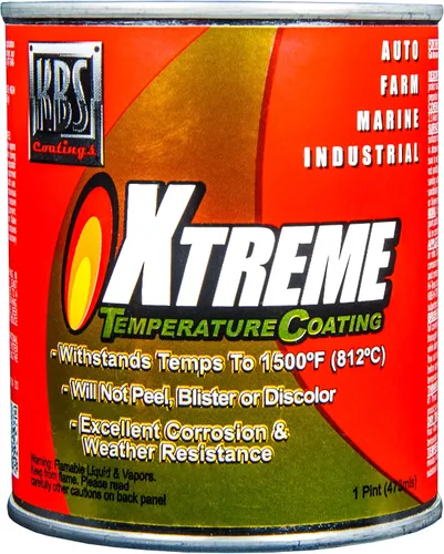 Vista 21 de KBS Coatings - Recubrimiento de temperatura Xtreme, color negro azabache , Acero inoxidable