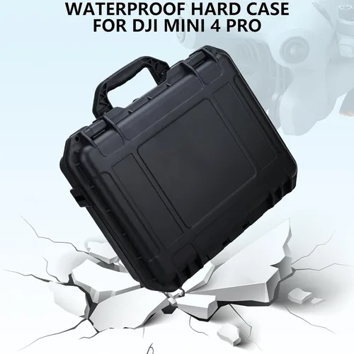 Vista 2 de Funda rígida para DJI Mini 4 Pro, funda de transporte impermeable con correa para todos los accesorios DJI Mini 4 Pro Fly More Combo Drone