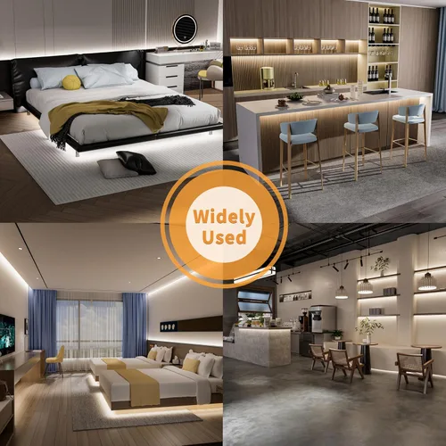 Vista 8 de PAUTIX Tira de luz LED de 24 V, color blanco frío, 5000 K, tira de luz LED COB de 20 pies/20.0 ft, luz LED flexible súper brillante para cocina