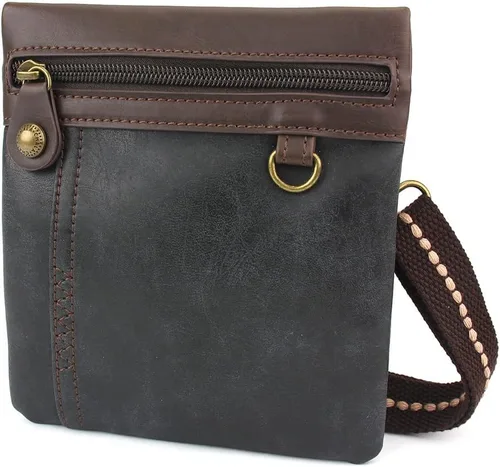 Vista 6 de CHALA GEMINI Bolso bandolera de lona para regalo, color negro