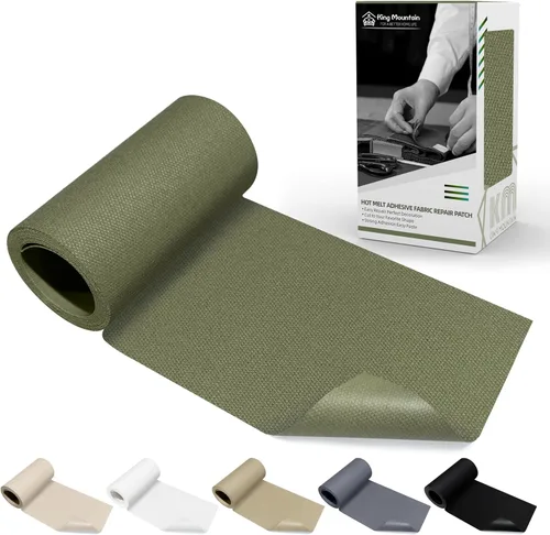 Vista 57 de KING MOUNTAIN Parche de lona para planchar, 3 x 60 pulgadas, parche de reparación de tela 100% algodón impermeable, utilizado para varios sofás