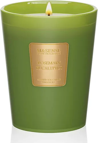 Vista 55 de M&SENSE - Vela de cera de soja natural aromática de 35 onzas, extragrande, 3 mechas, 150 horas, larga duración, combustión lenta, para decoración
