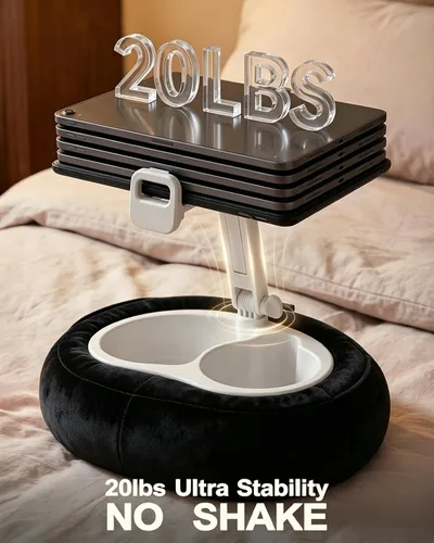 Vista 6 de Miledi Tablet Pillow Stand for Bed with 360° Rotating Holder, Black