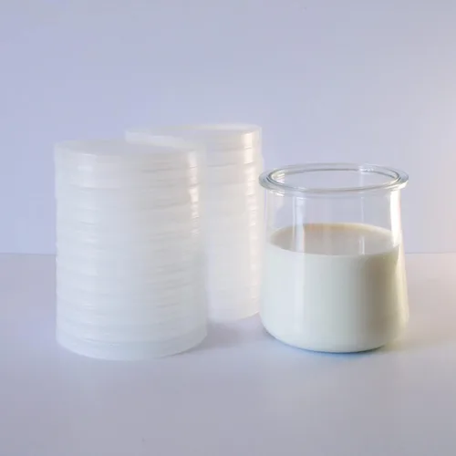 Vista 7 de Tapas para tarros de yogur compatibles con Oui, con etiquetas, plástico transparente, paquete de 12 12+1