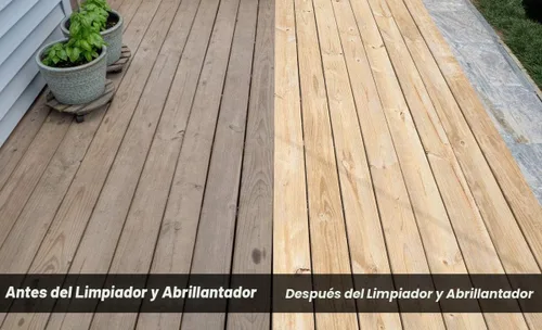 Vista 8 de Abrillantador de madera #1 para cubiertas, 1 galón, hace 5 galones de solución de iluminación de cubierta de madera