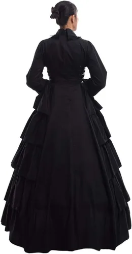 Vista 5 de GRACEART - Disfraz estilo victoriano , rococó, para mujer (vestido y miriñaque)