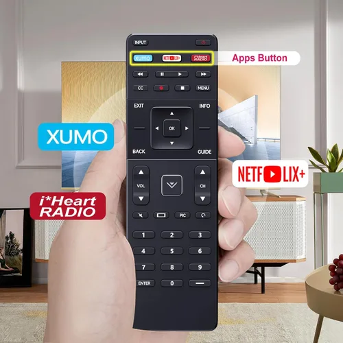 Vista 5 de XRT122 - Control remoto de repuesto compatible con Vizio Smart TV D55U-D1 D58U-D3 D60-D3 E32-C1 E32H-C1 E40-C2 E40X-C2 E43-C2 E48-C2 E50-C1 E65-C1