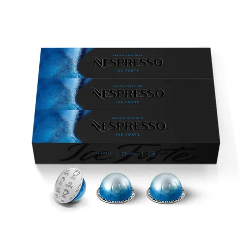 Vista 2 de Nespresso Cápsulas OriginalLine, Ice Forte, 30 cápsulas de café expreso, prepara 7.8 onzas. Cápsulas Pack de 1 Infusiones 7.8 oz.