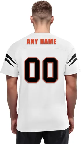 Vista 5 de Camiseta personalizada para hombre, camisetas de fútbol personalizadas con nombre del equipo deportivo, número de regalo para fanáticos del fútbol