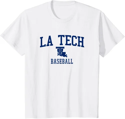 Vista 4 de Camiseta de béisbol Louisiana Tech Bulldogs, Gris