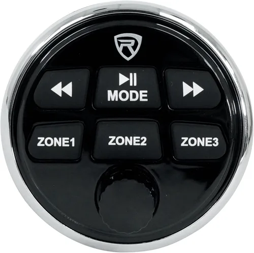 Vista 6 de Rockville RGHR-ZA - Receptor de orificio de calibre marino de 4 zonas, control de aplicación Bluetooth IP66 Waterproof, 3" TFT Display, Wired
