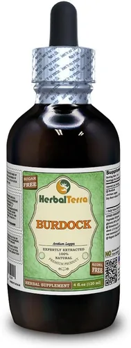Vista 5 de Herbal Terra LLC Glicerita de bardana (Arctium Lappa), extracto líquido sin alcohol de raíz seca, 2 onzas