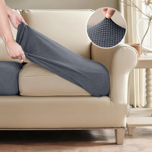 Vista 5 de SUBRTEX Funda para Sofá, Fundas Deslizables para Asientos de Autocaravana, Fundas Elásticas Duraderas para Loveseat, Protector de Muebles de Spandex