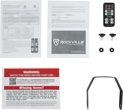 Vista 9 de Rockville RockPAR TRI LED RGB Compact Par Can Pro DJ DMX Wash Light+Remote Negro