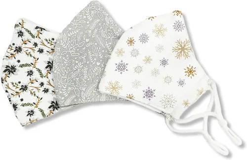 Vista 3 de Máscaras faciales de tela reutilizables ajustables de algodón hechas a mano