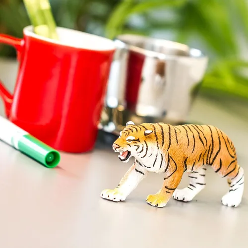 Vista 5 de Safari Ltd. Figura de juguete de tigre de Bengala, realista, pintada a mano de 6 pulgadas, juguete educativo seguro para niños, niñas y niños a