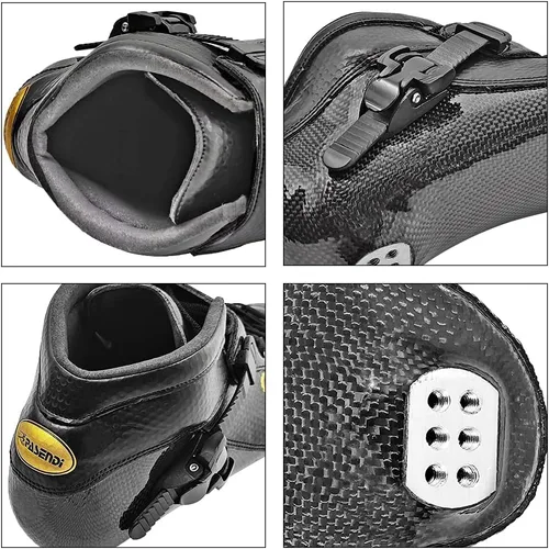 Vista 4 de Patines de velocidad profesionales de fibra de carbono para hombres y mujeres Patines de 4 ruedas de velocidad de una sola fila Patines en línea