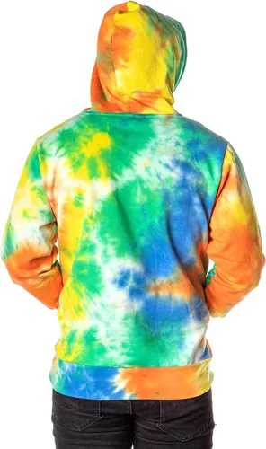 Vista 2 de Mad Engine The Simpsons Bart Squishee Brain Freeze Tie Dye - Sudadera con capucha para hombre, Multi colorido