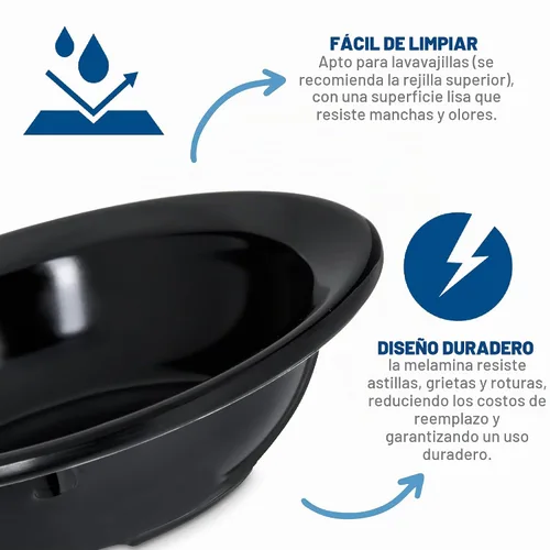 Vista 3 de Carlisle FoodService Products Dallas Ware - Tazón de fruta de plástico reutilizable con borde para bufés, hogar y restaurantes, melamina, 3.5 onzas