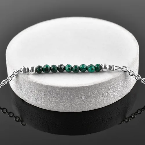 Vista 20 de YANARA Pulsera de tobillo para mujer, piedra de nacimiento natural, cuentas de piedras preciosas, tobillera delicada hecha a mano de 9 pulgadas +
