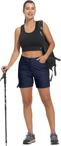 Vista 4 de RlaGed Pantalones cortos de golf para mujer, de secado rápido, atléticos, casuales, con bolsillos, resistentes al agua, para viajes