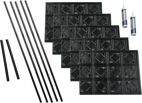 Vista 16 de FASÄDE Kit decorativo para salpicaduras de vinilo de estilo tradicional y patrón 4 de 15 pies cuadrados en bronce de las Bermudas