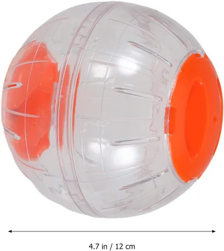 Vista 7 de POPETPOP Pelota de ejercicio para correr de hámster, mini pelota para mascotas pequeñas (naranja)