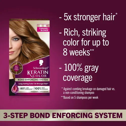 Vista 40 de Schwarzkopf Keratin - Tinte para el cabello rubio, 7.0 rubio ceniza oscuro, coloración permanente de calidad profesional, sistema de refuerzo