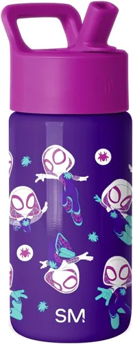 Vista 71 de Simple Modern Kids Summit - Botella de agua con tapa con pajilla, vaso de acero inoxidable de 14 onzas con aislamiento para niñas, para la escuela