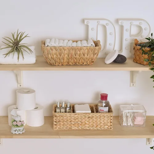 Vista 6 de StorageWorks Cesta de almacenamiento de mimbre - Soporte de papel higiénico para camiseta sin mangas