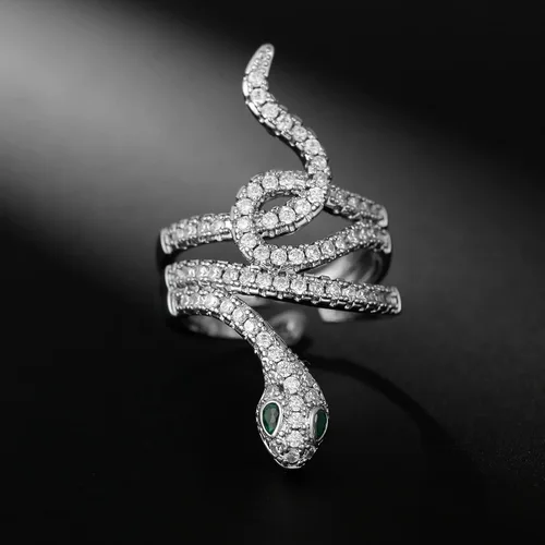 Vista 4 de Anillo de serpiente para mujer