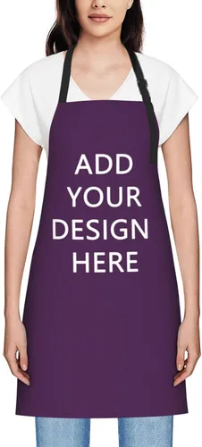 Vista 62 de Delantales personalizados para mujer, diseño de delantal de chef ajustable con nombre, textos, fotos, flores, regalos para el día de la madre