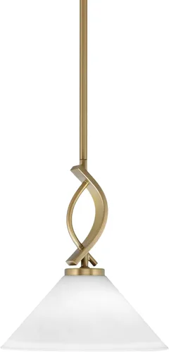 Vista 106 de Toltec Lighting Cavella Stem Colgado Mini colgante, acabado grafito, vidrio de muselina blanca de 4 pulgadas