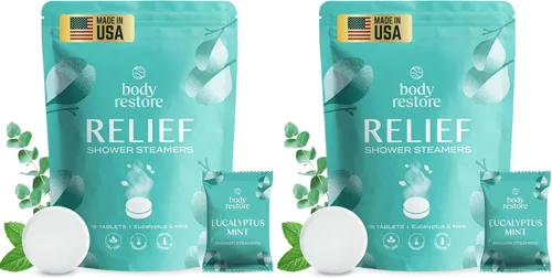 Vista 12 de Body Restore Vaporizadores de ducha de aromaterapia, paquete de 12 – Regalos de cumpleaños para mujeres, hombres, artículos esenciales de viaje