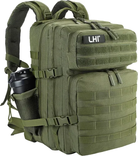 Vista 19 de LHI Mochila Táctica Militar para Hombres y Mujeres 45L Ejército 3 Días Mochila de Asalto Bolsa Mochila Grande con Sistema Molle