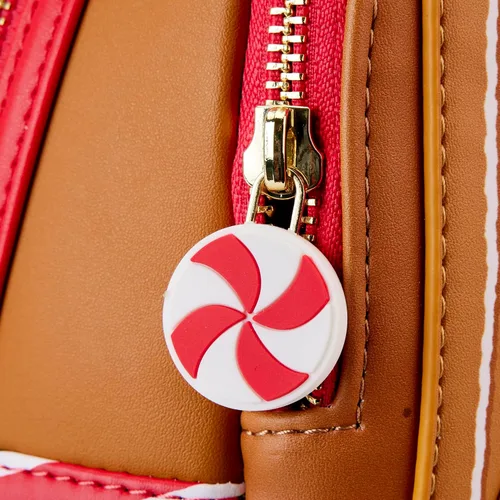 Vista 6 de Loungefly Peanuts Snoopy Gingerbread House - Mini mochila perfumada, Marrón